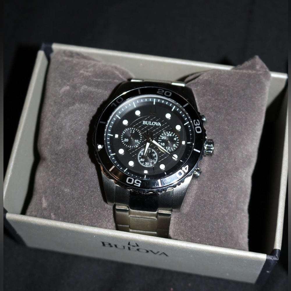 NEW Bulova Chrome Mens watch